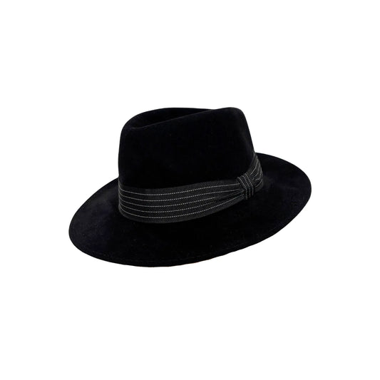 Shaftesbury fedora in velour furfelt