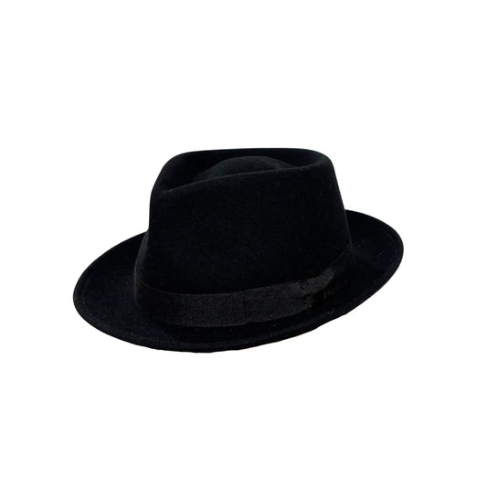 Diamond Porkpie Wool (BLACK)