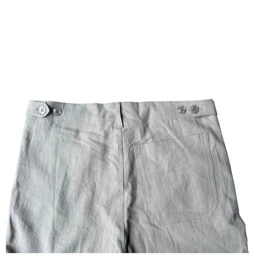 Stone wash linen trouser