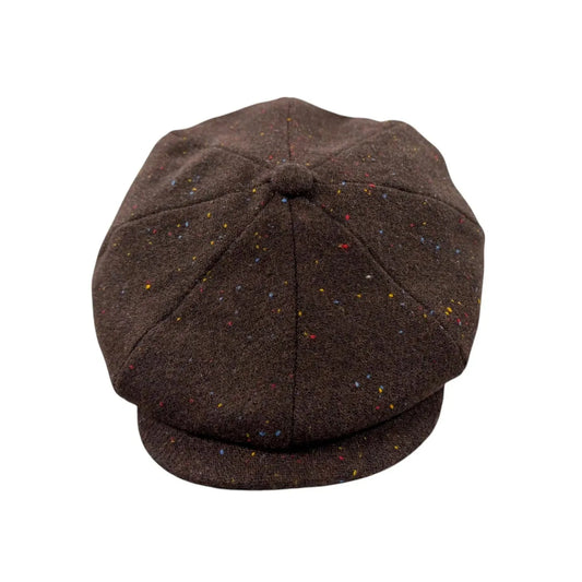 Speckled 'Brooklyn' Newsboy Cap (BROWN)