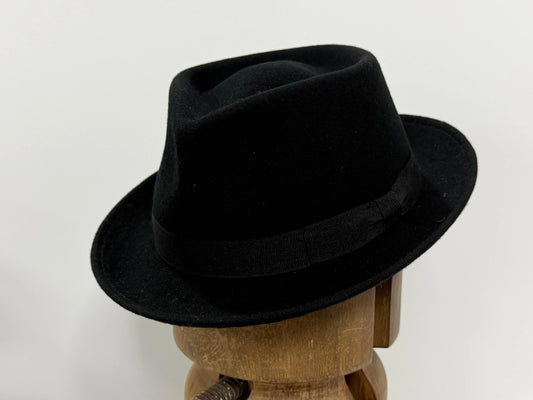 Diamond Porkpie Wool (BLACK)