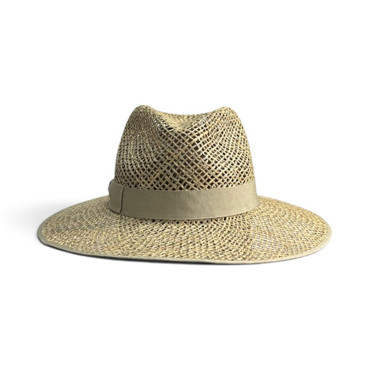 Ladies Wide Fedora Seagrass