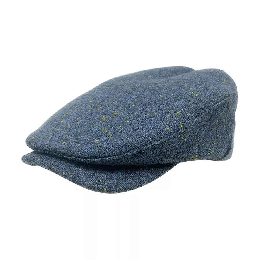 Speckled Harris Tweed Sicilian Flat Cap