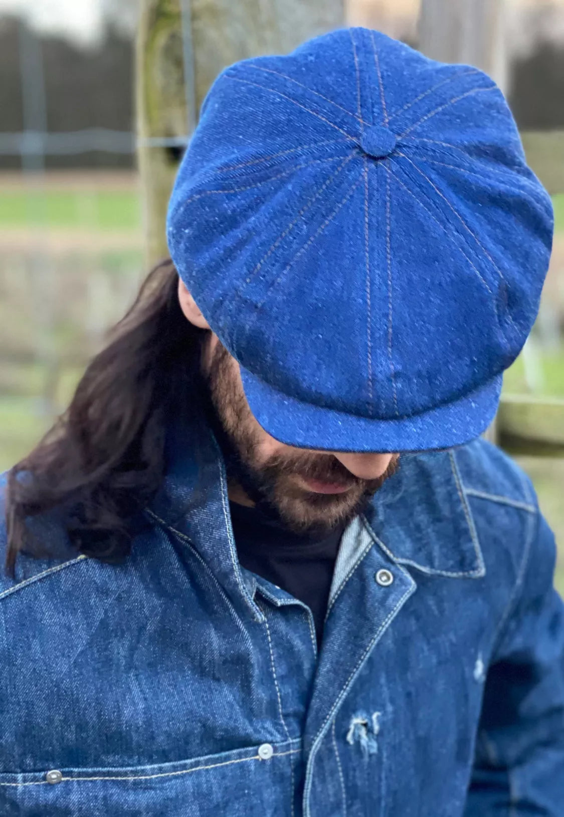 Denim 'Brooklyn' Newsboy Cap