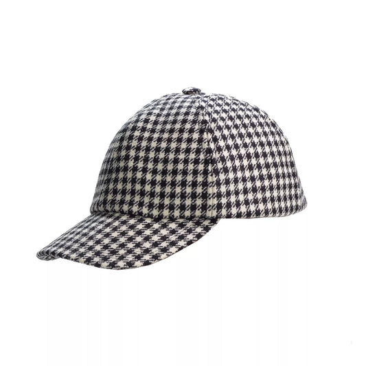 Wool Houndstooth Baseball Cap