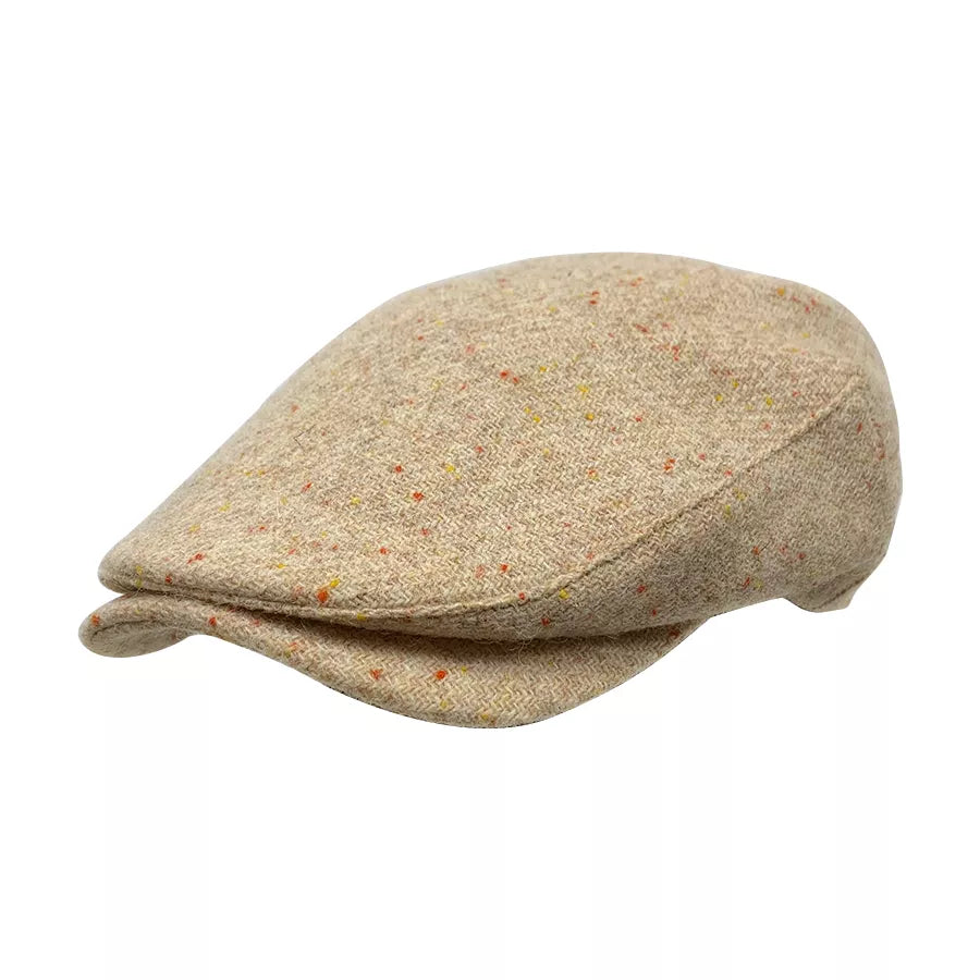 Speckled Harris Tweed Sicilian Flat Cap