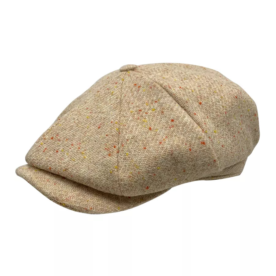 Speckled Harris Tweed 'Brooklyn' Newsboy Cap