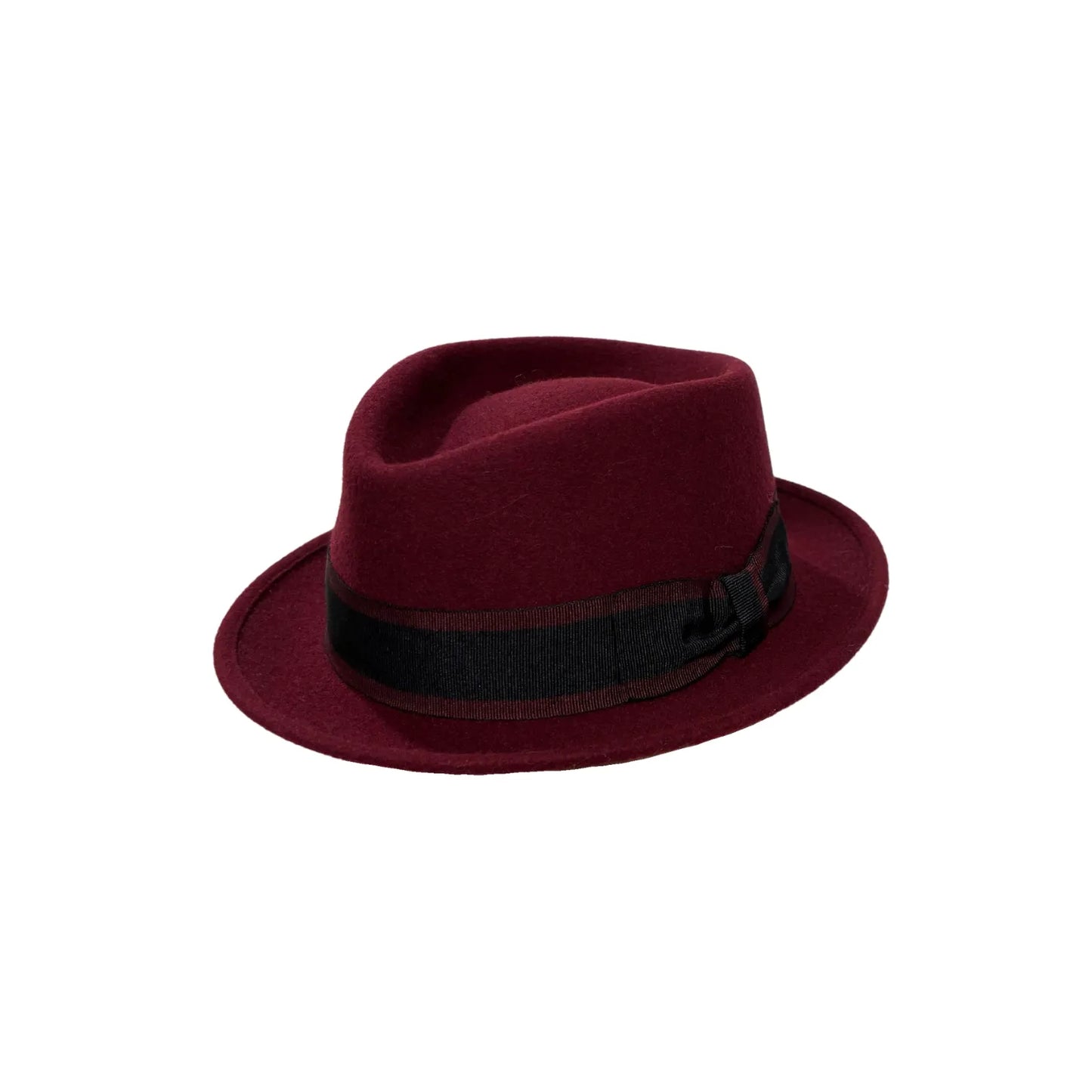 Diamond Porkpie Wool (BURGUNDY)