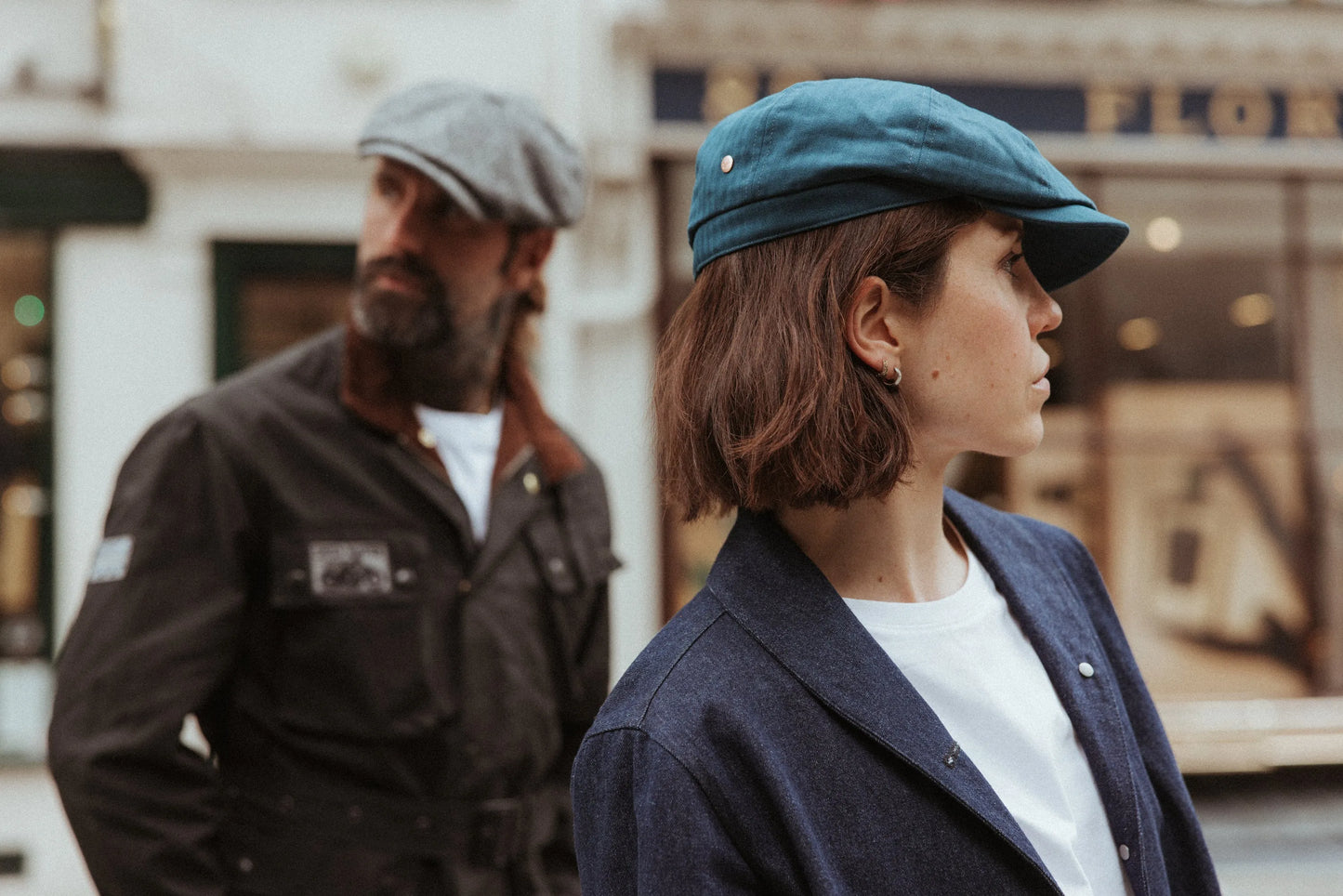 Brooklyn Bakerboy Cap - Herringbone Cotton 'Newsboy'
