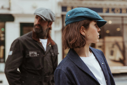 Brooklyn Bakerboy Cap - Herringbone Cotton 'Newsboy'