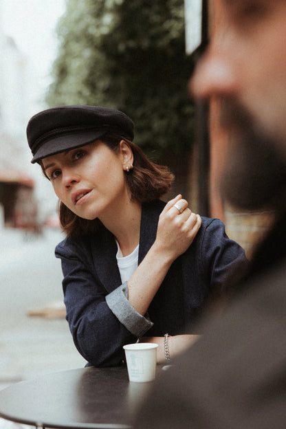 Navy Wool Mariner Cap