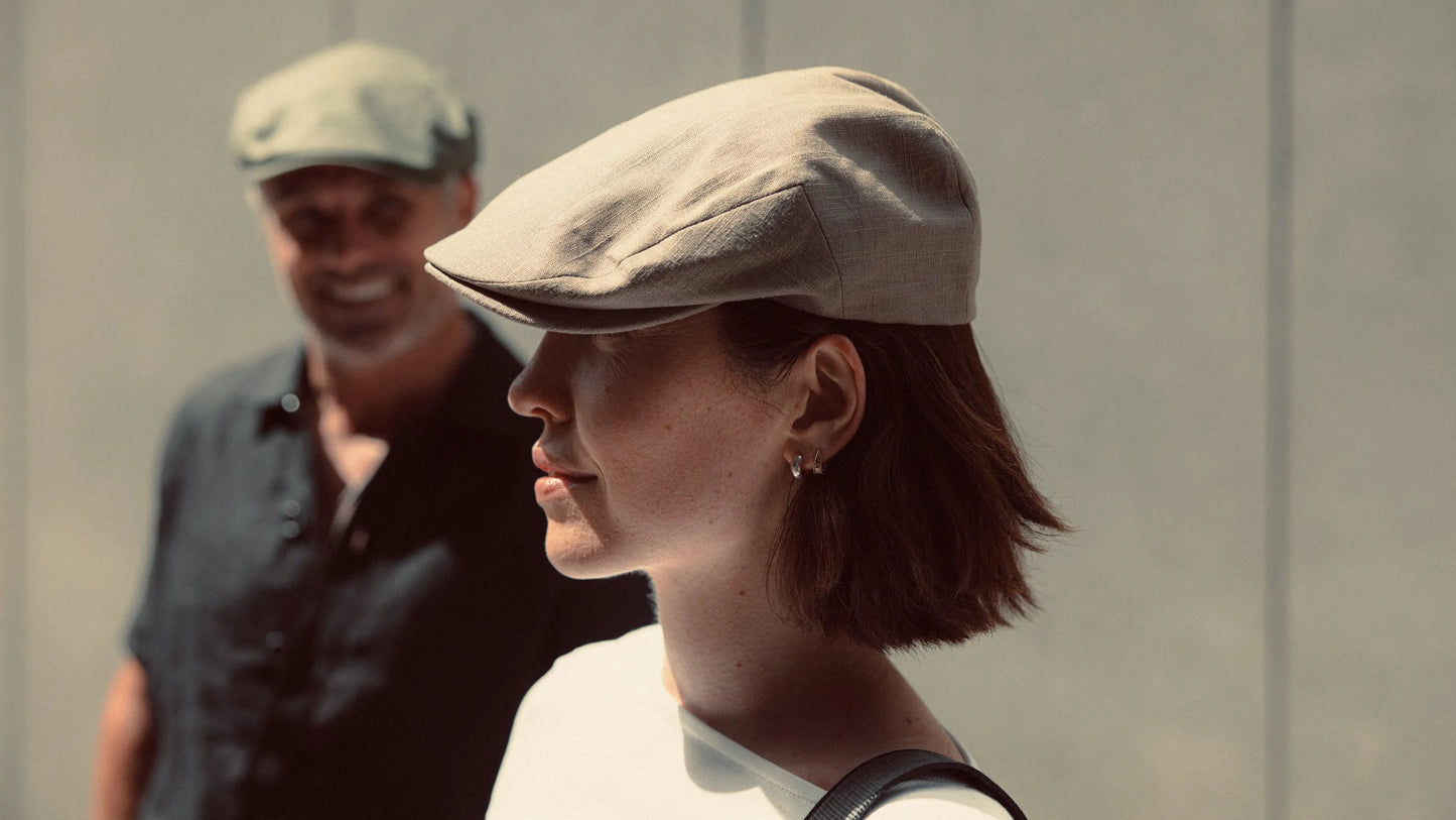 British Linen Flat Cap