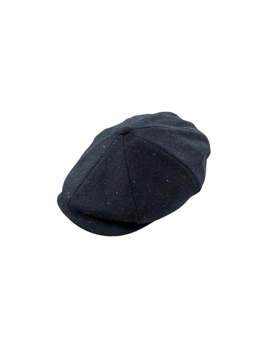 Speckled 'Brooklyn' Newsboy Cap (NAVY)