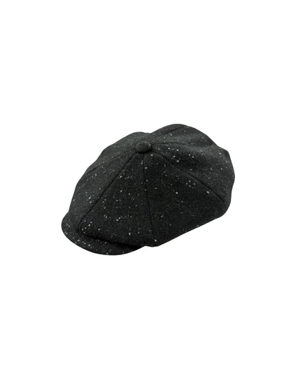 Speckled 'Brooklyn' Newsboy Cap (BLACK)