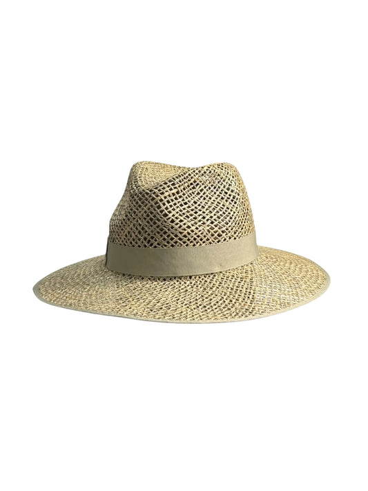 Ladies Wide Fedora Seagrass