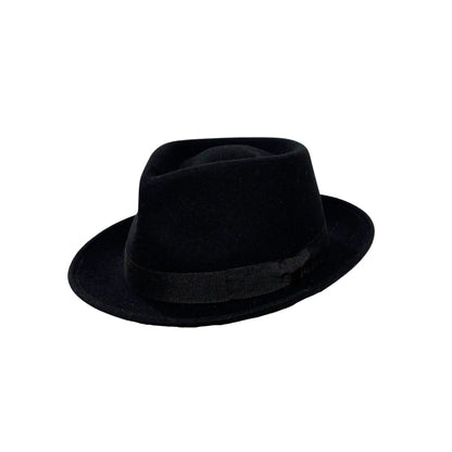 Diamond Porkpie Wool (BLACK)