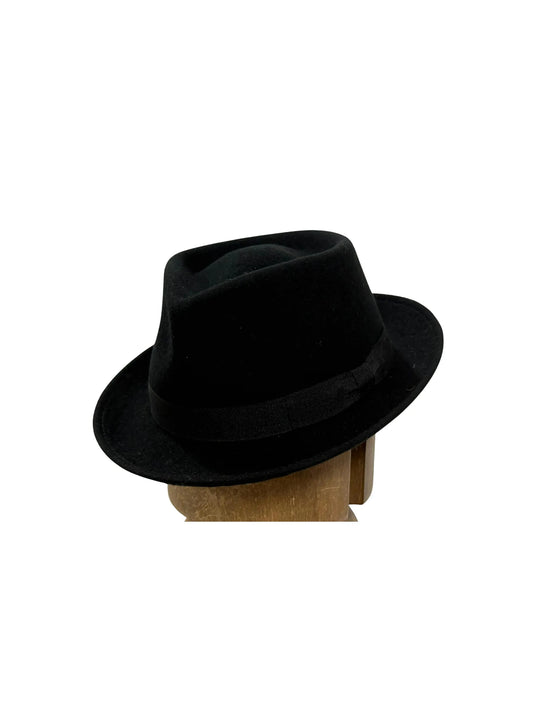 Diamond Porkpie Wool (BLACK)