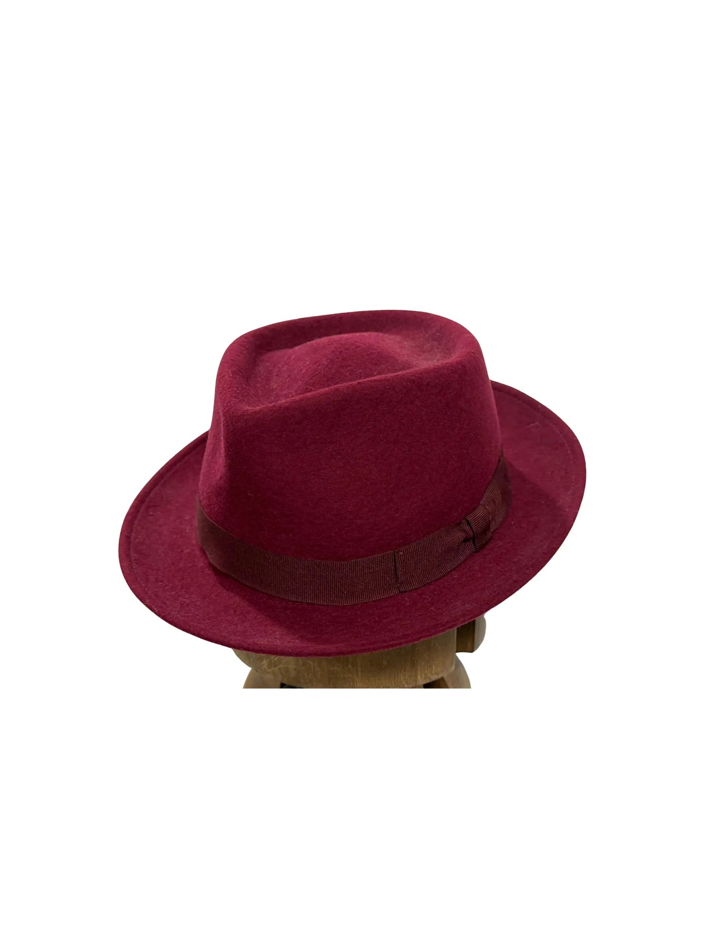 Diamond Porkpie Wool (BURGUNDY)