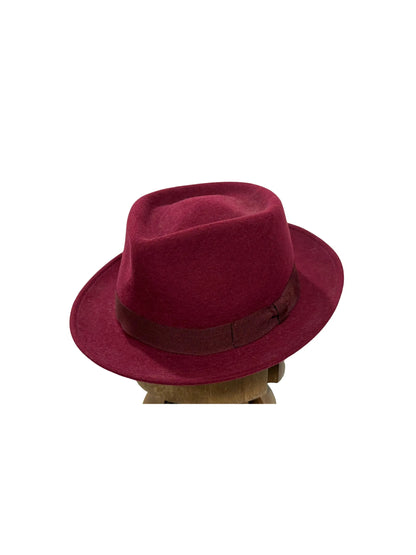 Diamond Porkpie Wool (BURGUNDY)