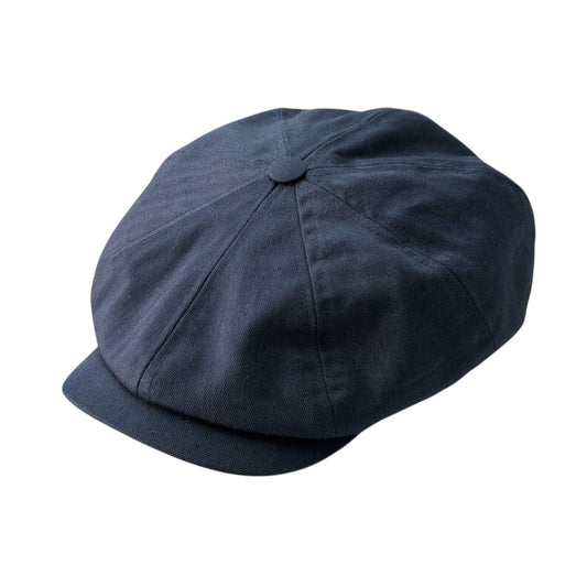 Brooklyn Bakerboy Cap - Herringbone Cotton 'Newsboy' | Made in England