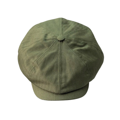 Brooklyn Bakerboy Cap - Herringbone Cotton 'Newsboy'