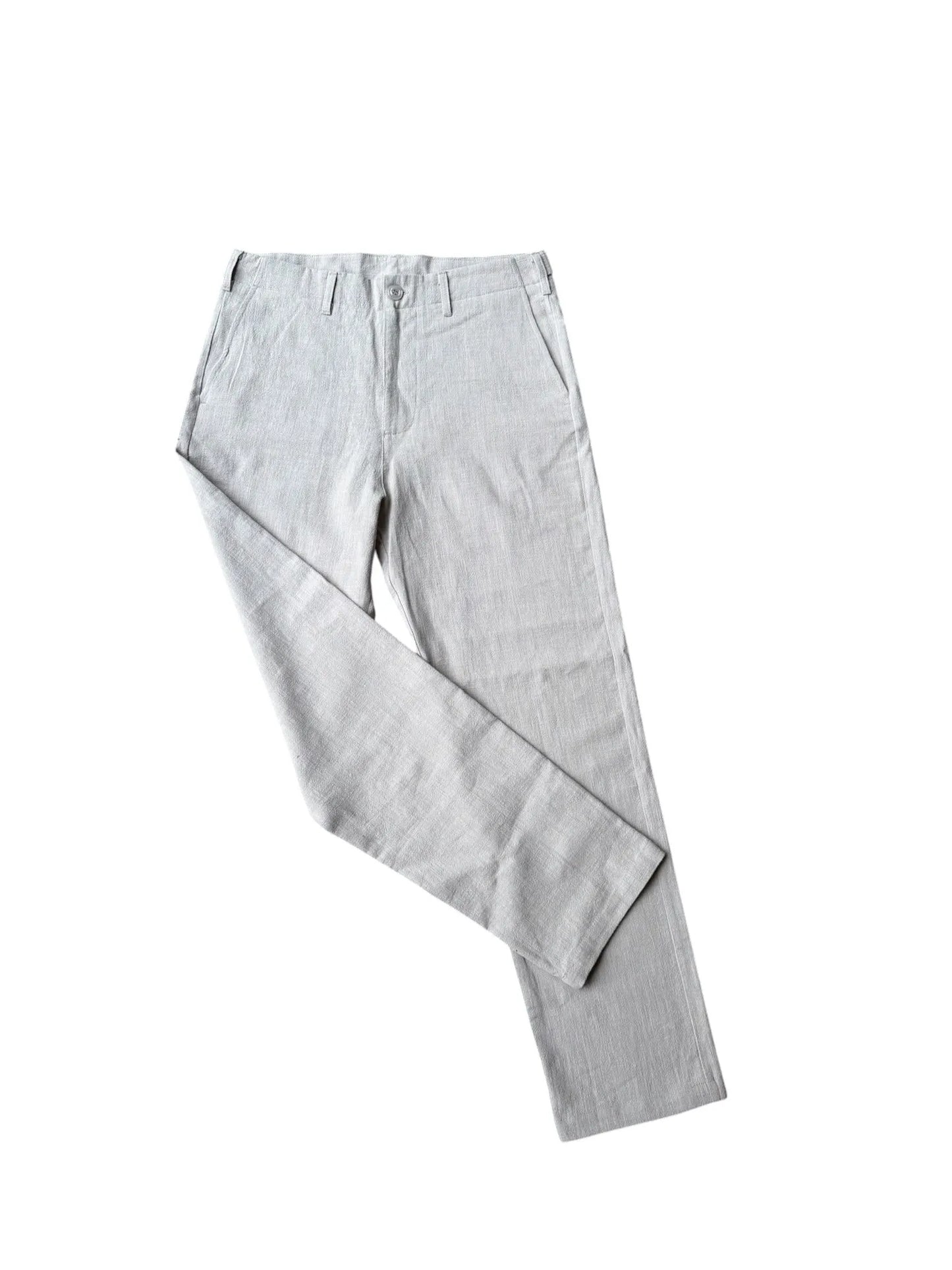 Stone wash linen trouser