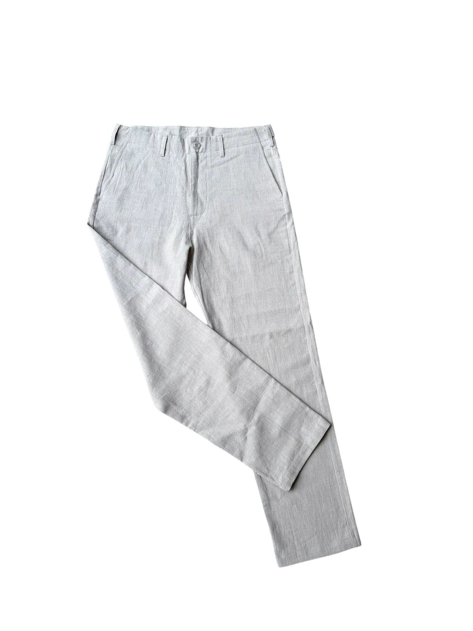Stone wash linen trouser