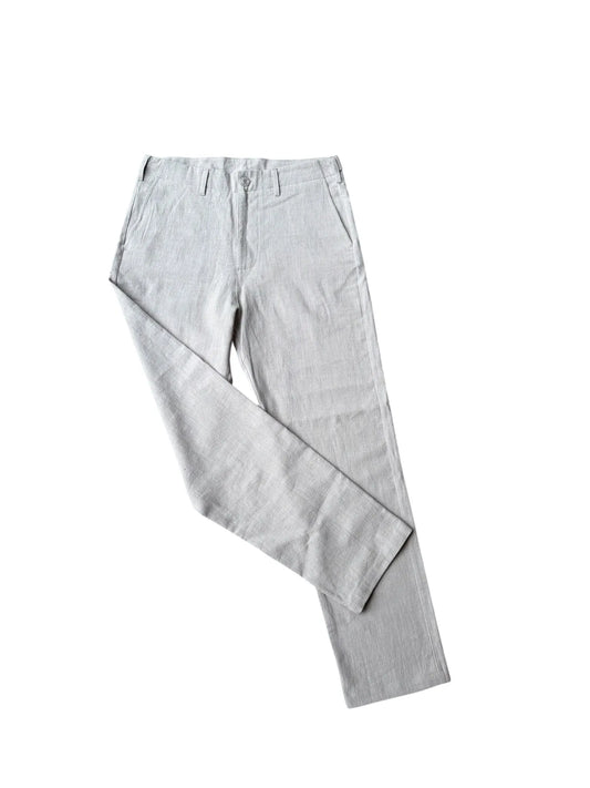 Stone wash linen trouser