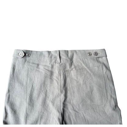 Stone wash linen trouser