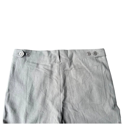 Stone wash linen trouser
