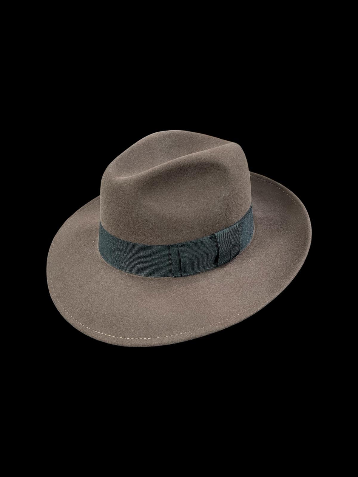 THE MANHATTAN FEDORA Gray Fur Felt Hat 57 Fedora Furfelt main image 2