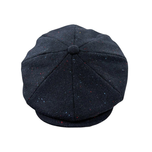 Speckled 'Brooklyn' Newsboy Cap (NAVY)