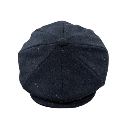 Speckled 'Brooklyn' Newsboy Cap (NAVY)