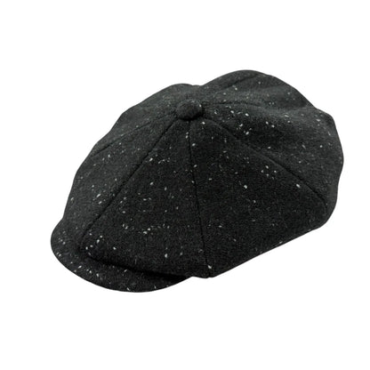 Speckled 'Brooklyn' Newsboy Cap (BLACK)