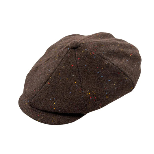 Speckled 'Brooklyn' Newsboy Cap (BROWN)