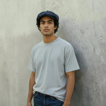Speckled 'Brooklyn' Newsboy Cap (PALE GREY)