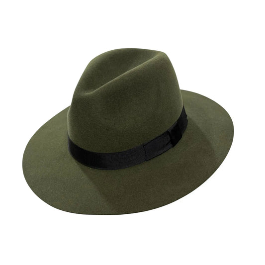 Cashmere Crushable Fedora (GREEN)