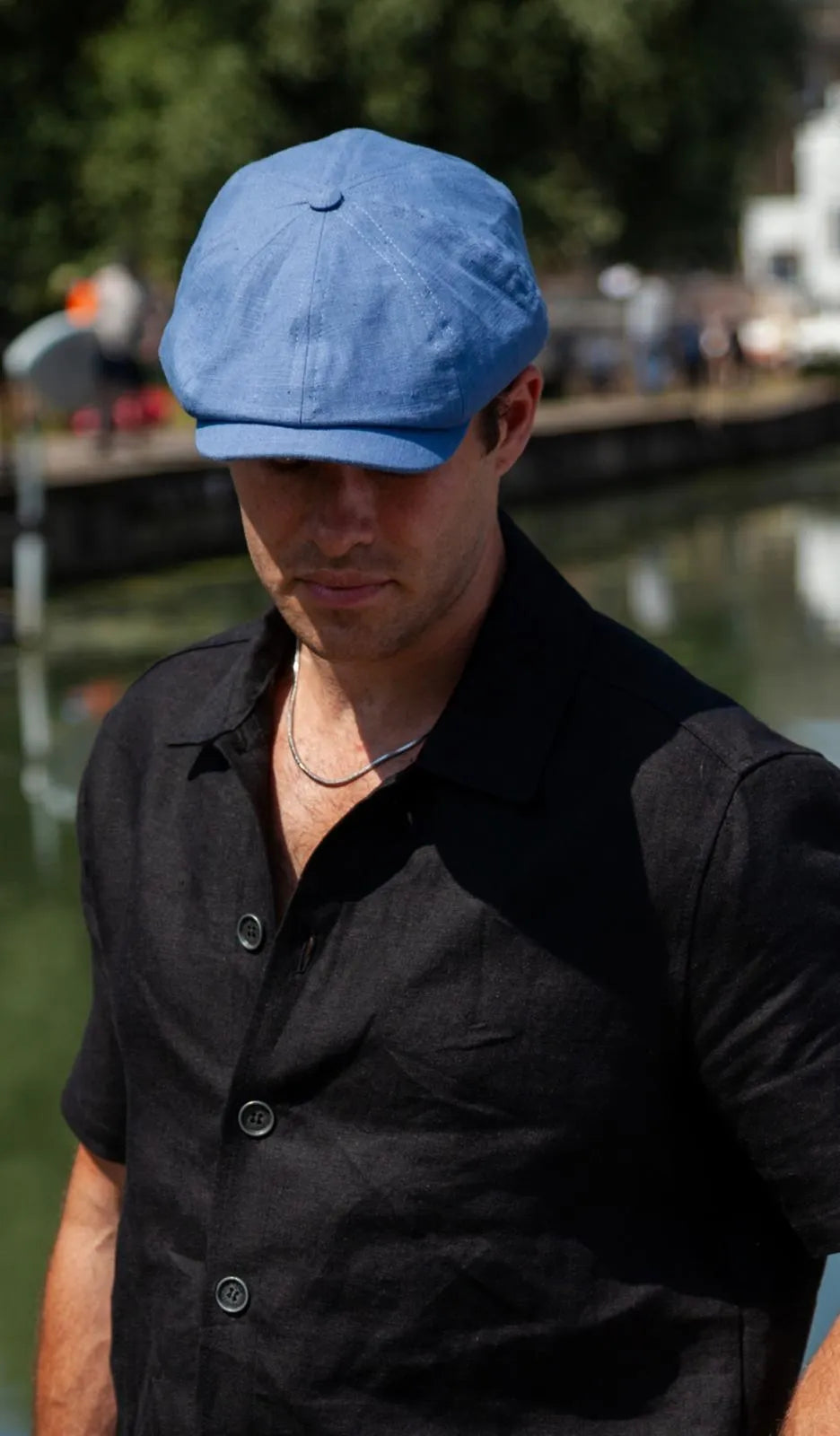 Linen 'Brooklyn' Bakerboy Cap