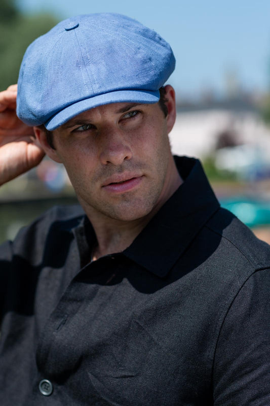 Linen 'Brooklyn' Bakerboy Cap