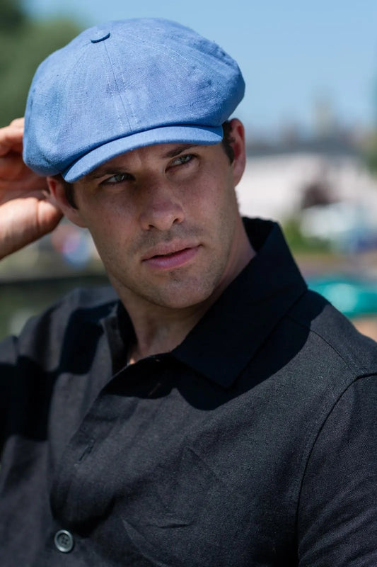 Linen 'Brooklyn' Bakerboy Cap