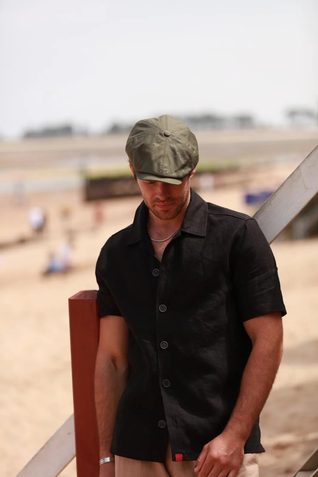 Brooklyn Bakerboy Cap - Herringbone Cotton 'Newsboy'