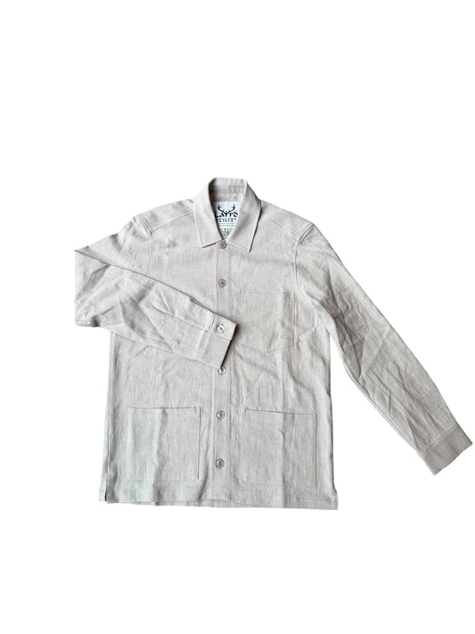 Stone wash linen jacket