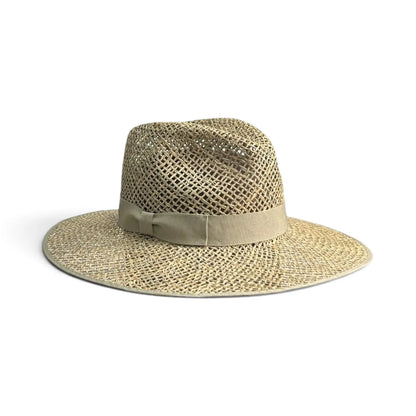 Ladies Wide Fedora Seagrass