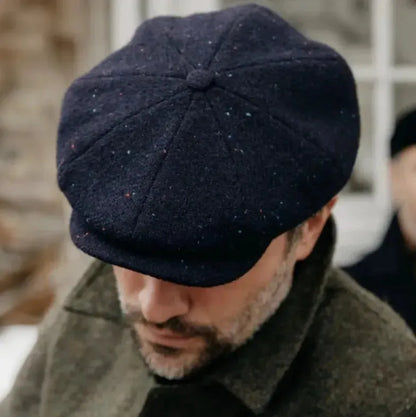 Speckled Harris Tweed 'Brooklyn' Newsboy Cap