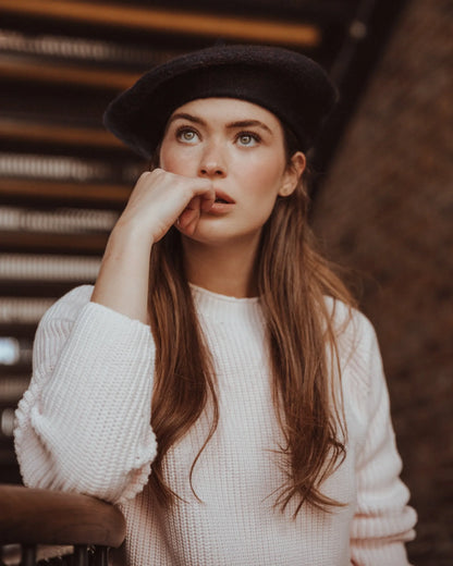 Unisex Beret Merino Wool Classic Fit
