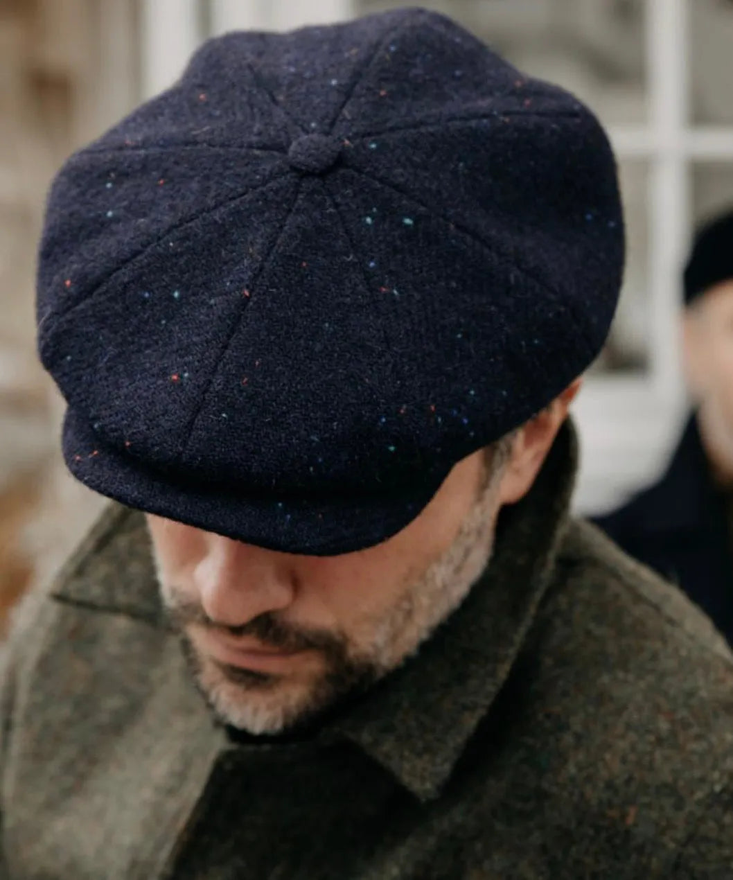 Speckled Harris Tweed Brooklyn Newsboy Cap