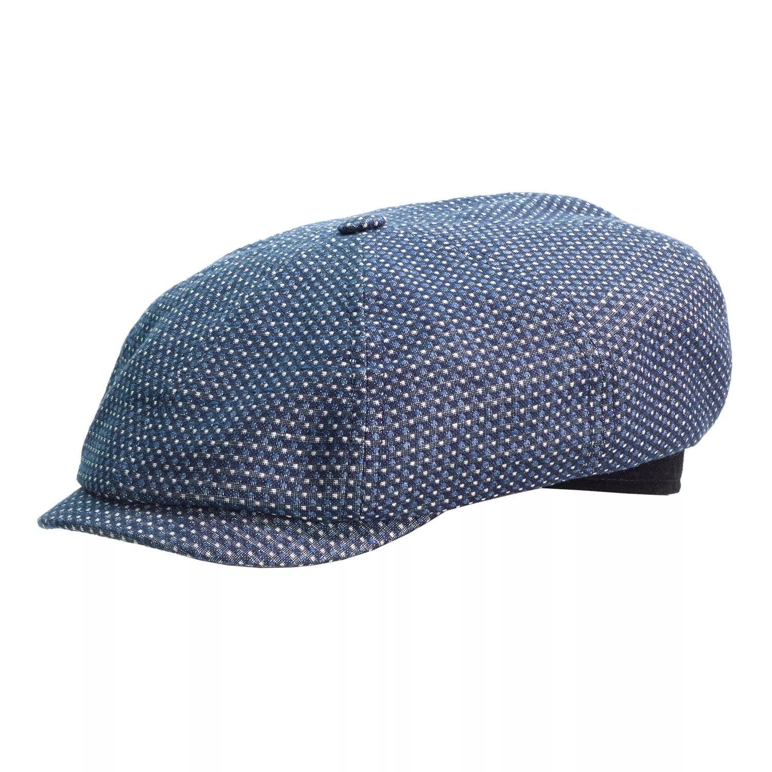 blue spotty Brooklyn cap