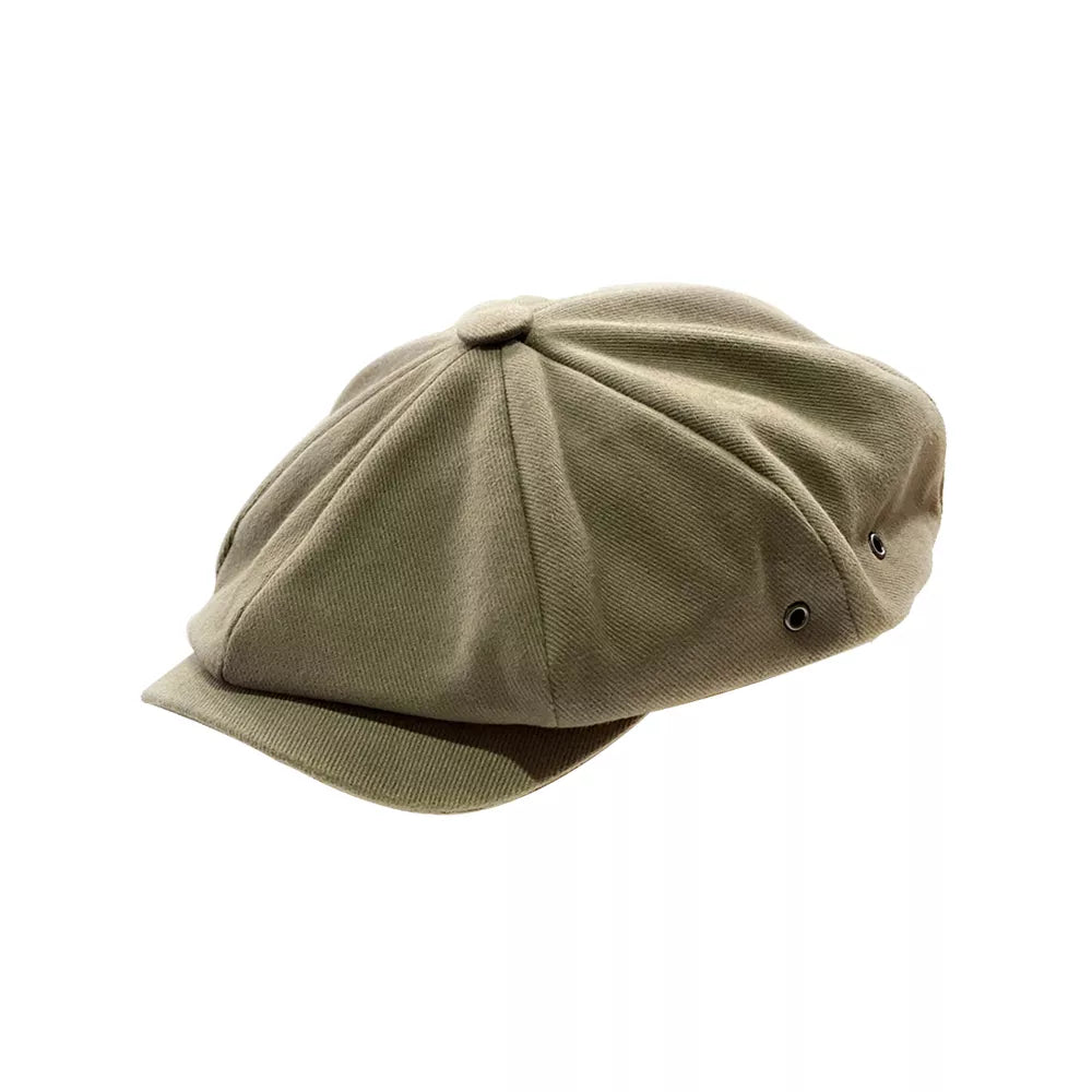 Khaki newsboy hat hotsell